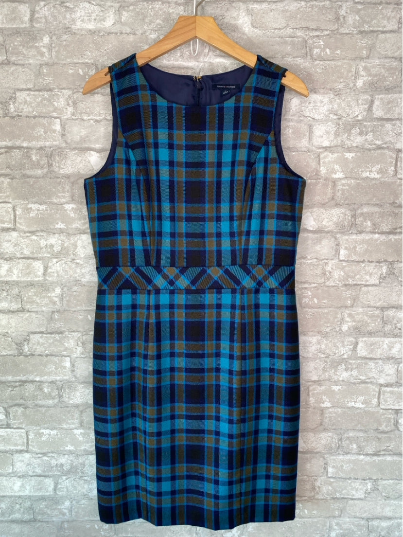 Tommy Hilfiger Size M/10 Blue/Bronze Dress