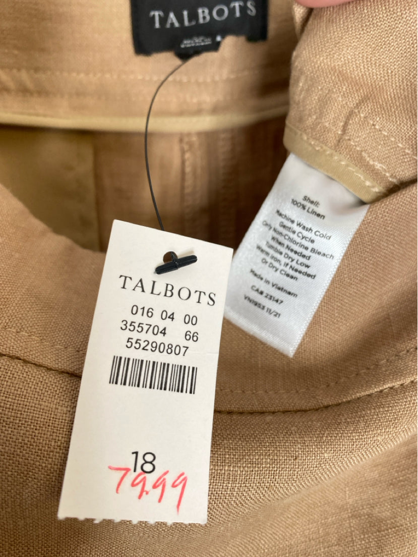 Talbots Size XL/18 Tan Pants