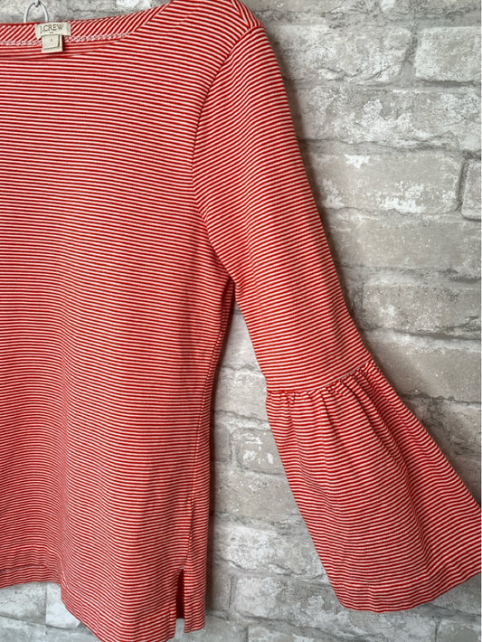 J Crew Size S Bright Red/White Shirt