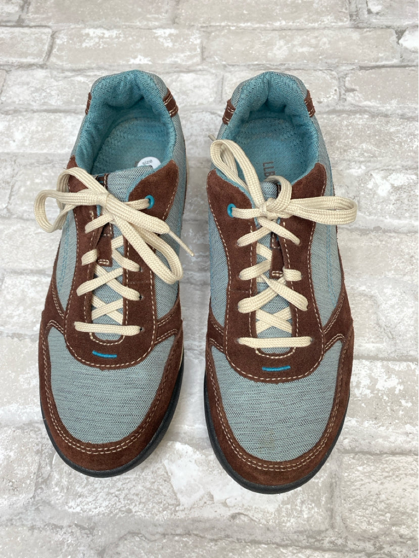 LL Bean Size 8 Teal/brown Sneakers