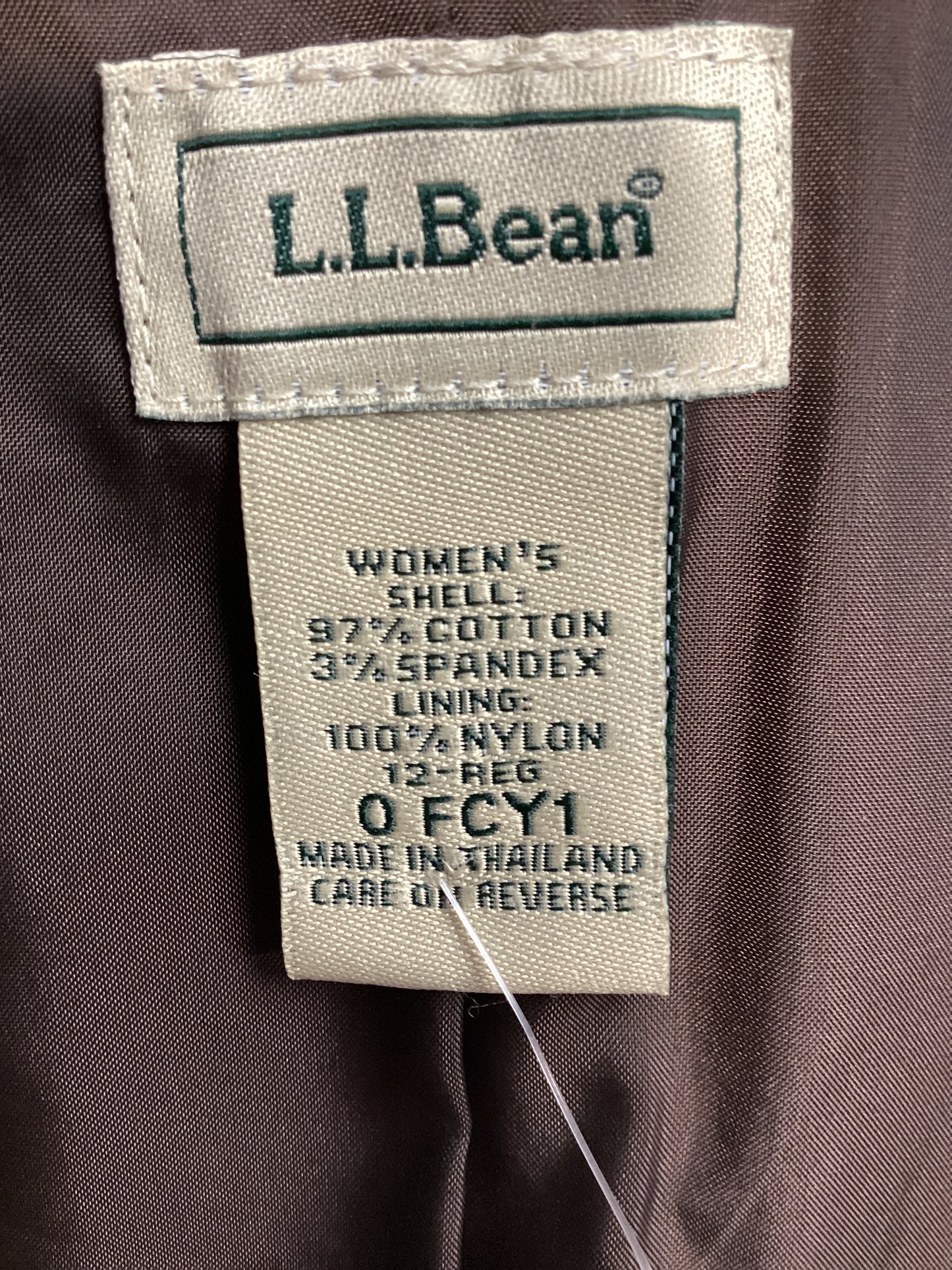 LL Bean Size L/12 Chocolate Brown Blazer