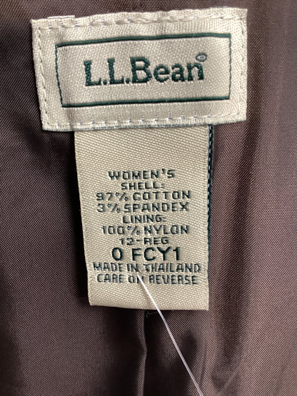 LL Bean Size L/12 Chocolate Brown Blazer
