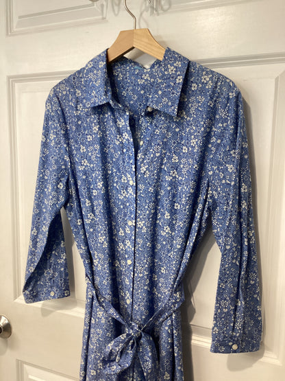 J McLaughlin Size M Blue/White Dress