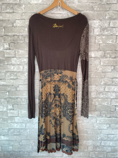 Desigual Size M Brown/tan Dress