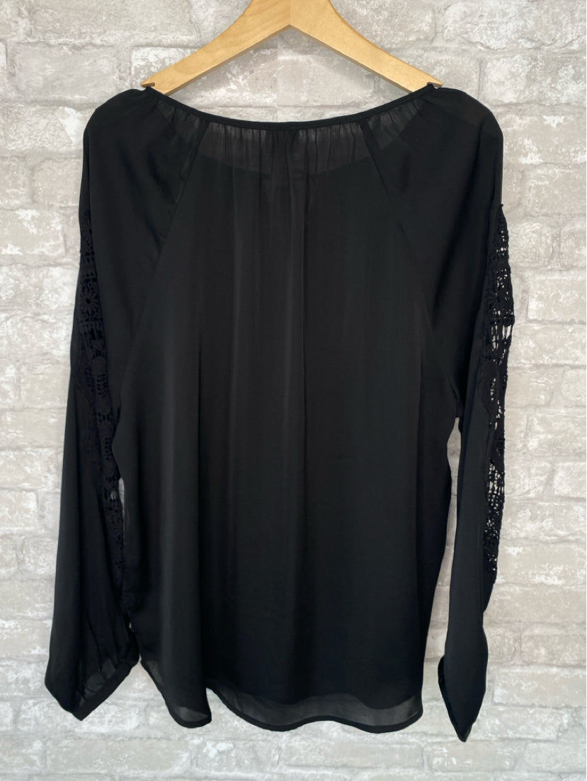 Chicos Size L/2 Black Blouse