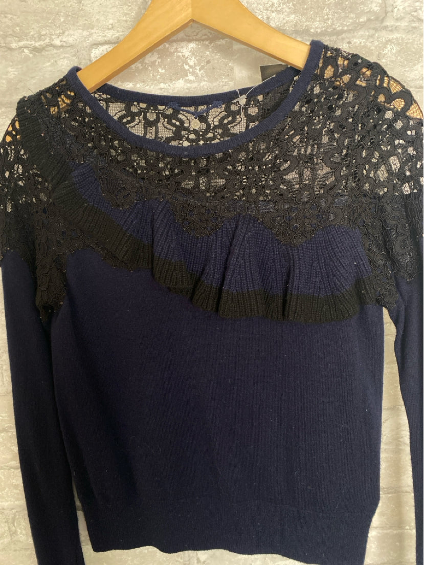 Knitted & Knotted Size XS navy/black Sweater