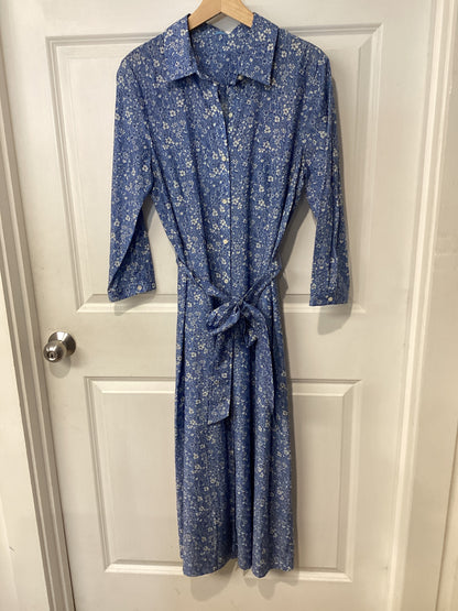 J McLaughlin Size M Blue/White Dress