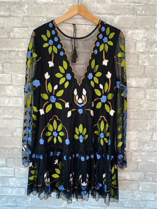 Free People Size M black/green/blue Dress