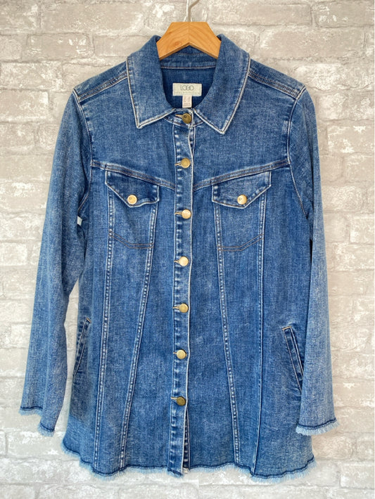 LOGO Lori Goldstein Size M/10 Blue Denim Jacket