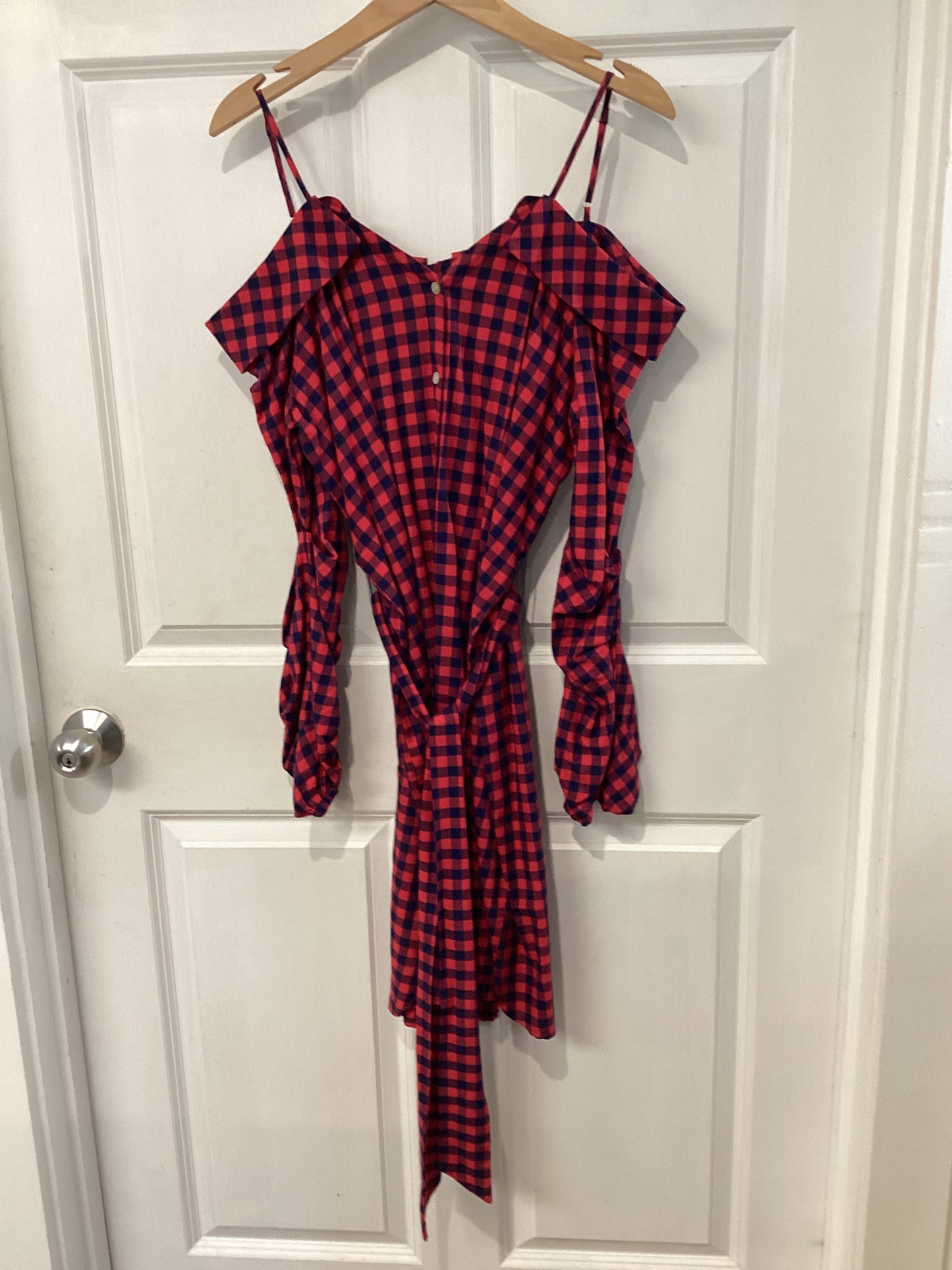 Guest Editor Size M Red/Blue Dress