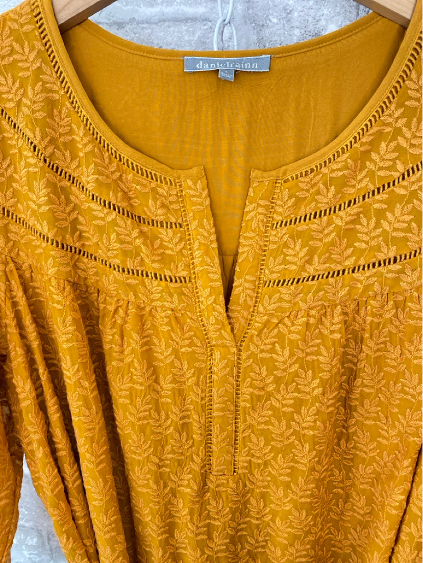 Daniel Rainn Size L Golden Yellow Dress