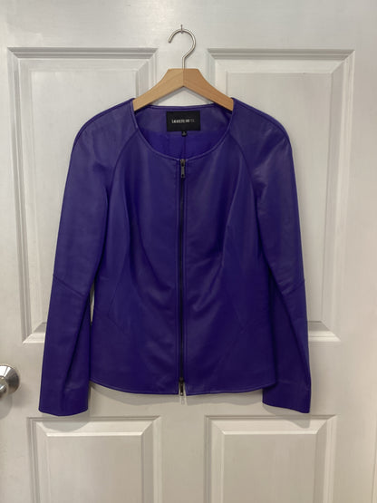 Layfayette 148 Size XS/2 Purple Leather