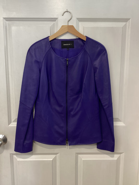 Layfayette 148 Size XS/2 Purple Leather