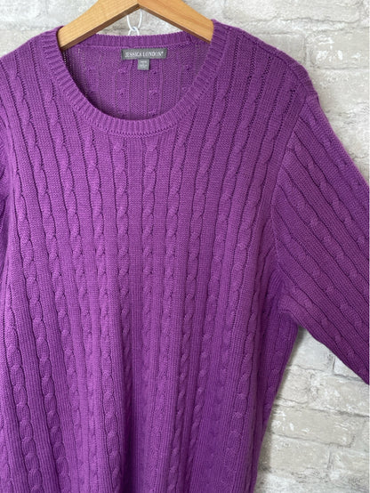 Jessica London Size L Purple Sweater