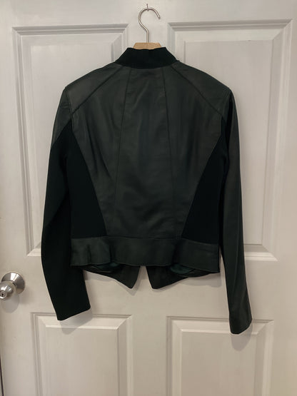 Elie Tahari Size S Green Leather