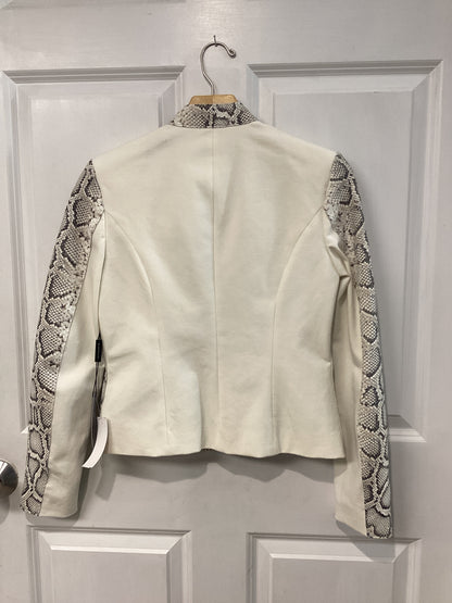 Elie Tahari Size XS Cream/grey Leather