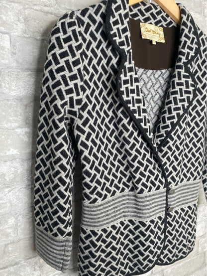 Lia Molly Size M Charcoal/Light Grey Cardigan