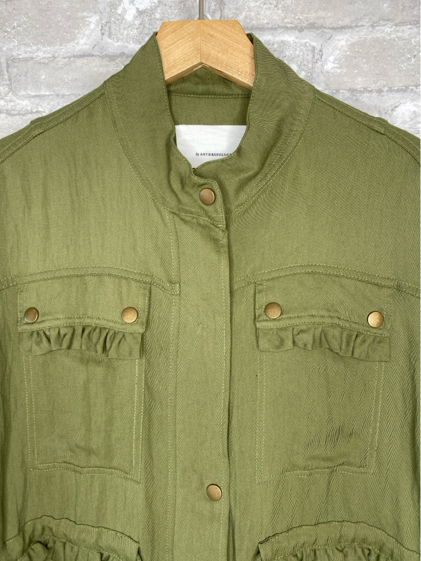 by Anthropologie Size XXS Moss Green Jacket