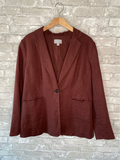 Pure Collection Size L/12 Burgundy Blazer