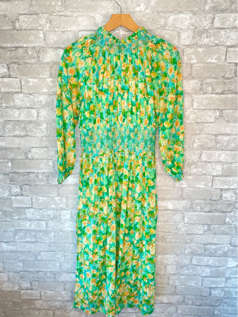 Shoshanna Size S Green/peach Dress