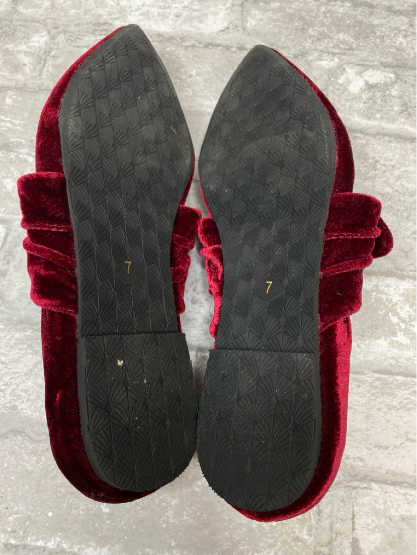 Seychelles Size 7 Burgundy Flats