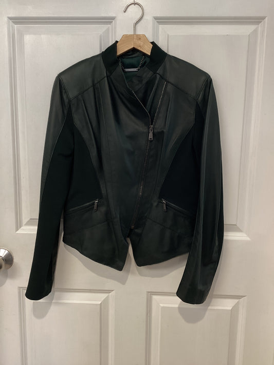 Elie Tahari Size S Green Leather