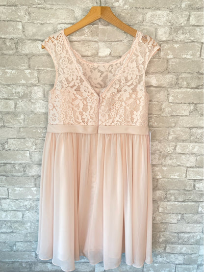 Azazie Size L Blushing Pink Dress