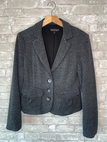 Nanette Lepore Size M/8 Charcoal/Black Jacket