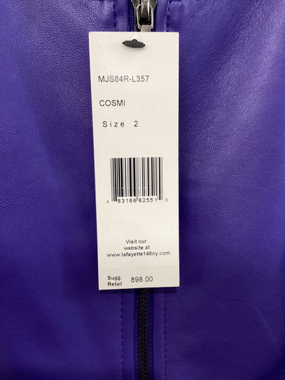 Layfayette 148 Size XS/2 Purple Leather