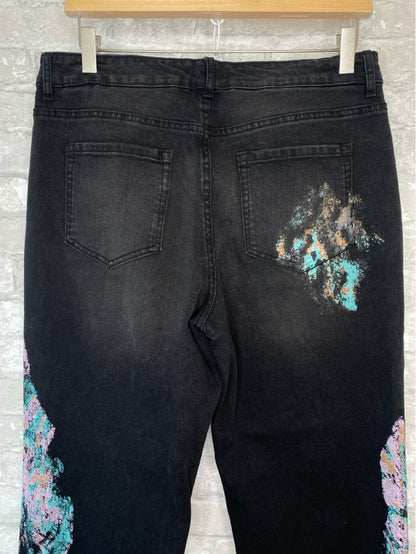 LOGO Lori Goldstein Size M/10 Black Jeans