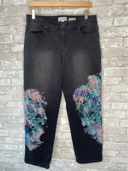 LOGO Lori Goldstein Size M/10 Black Jeans