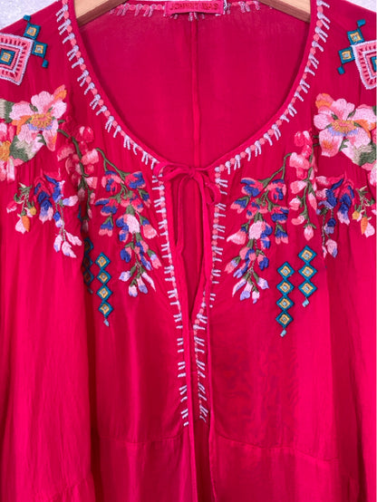 Johnny Was Size 2XL Raspberry Blouse