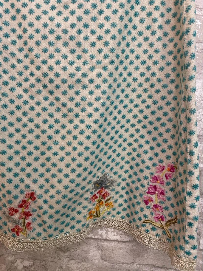 snak Size XS/0 White & Turquoise Skirt