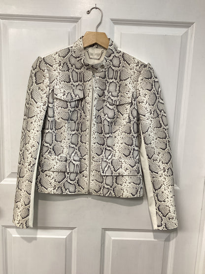 Elie Tahari Size XS Cream/grey Leather