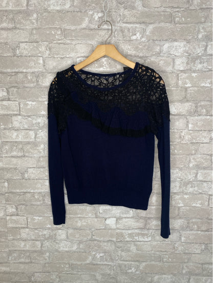 Knitted & Knotted Size XS navy/black Sweater