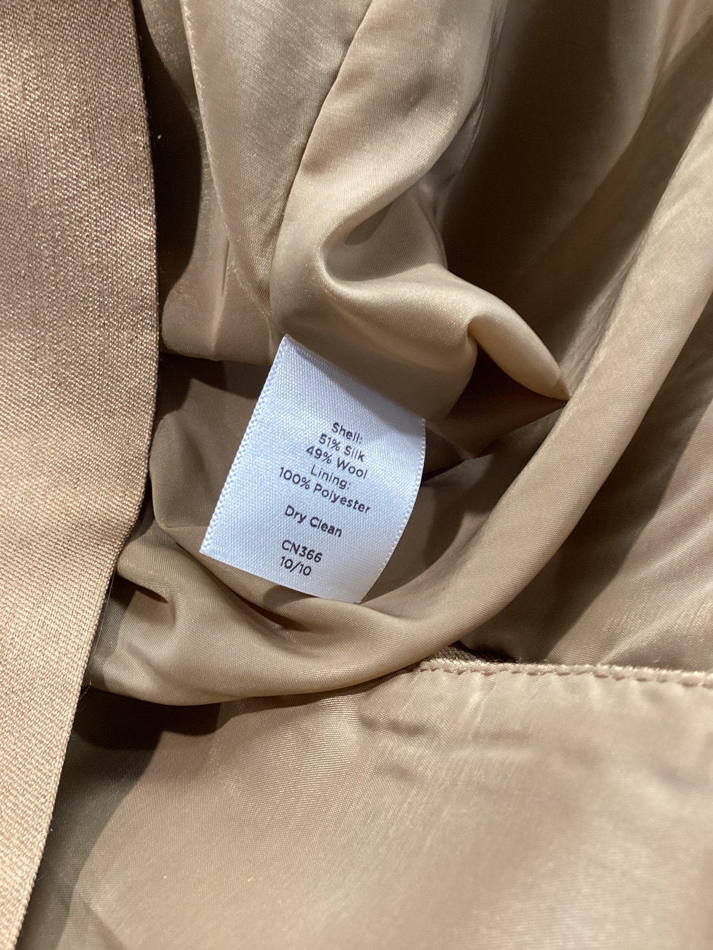 Talbots Size S/6 Metallic Mocha Dress