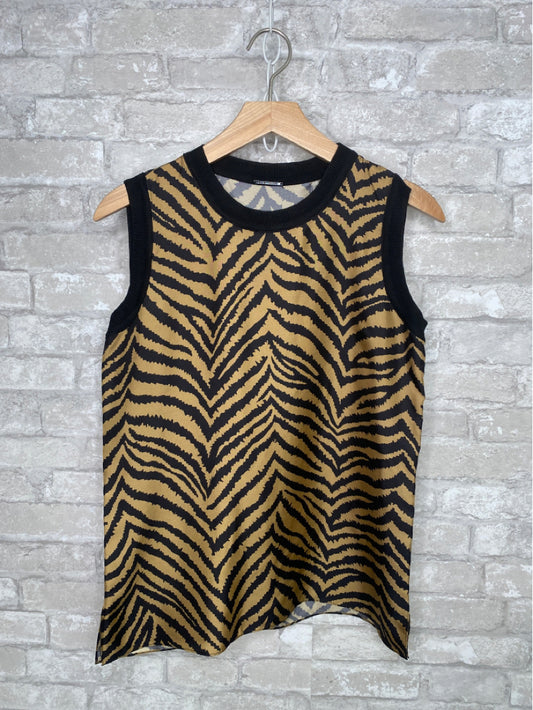 Elie Tahari Size XS Black/Gold Shirt