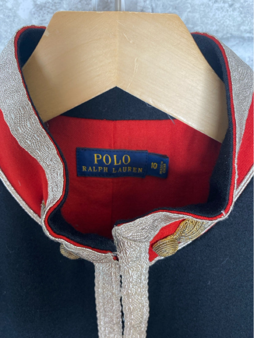 POLO Ralph Lauren Size M/10 Black/Gold Jacket