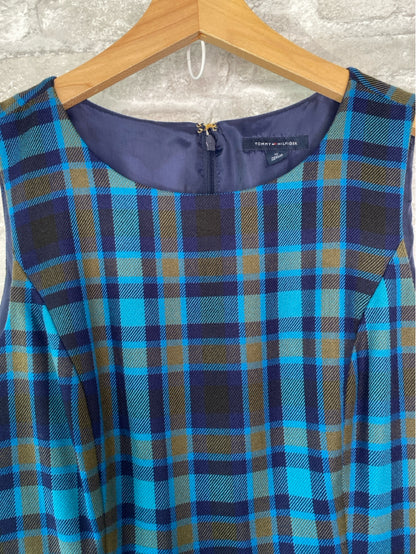 Tommy Hilfiger Size M/10 Blue/Bronze Dress