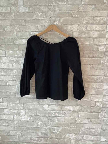 J Crew Size XXS Black Blouse