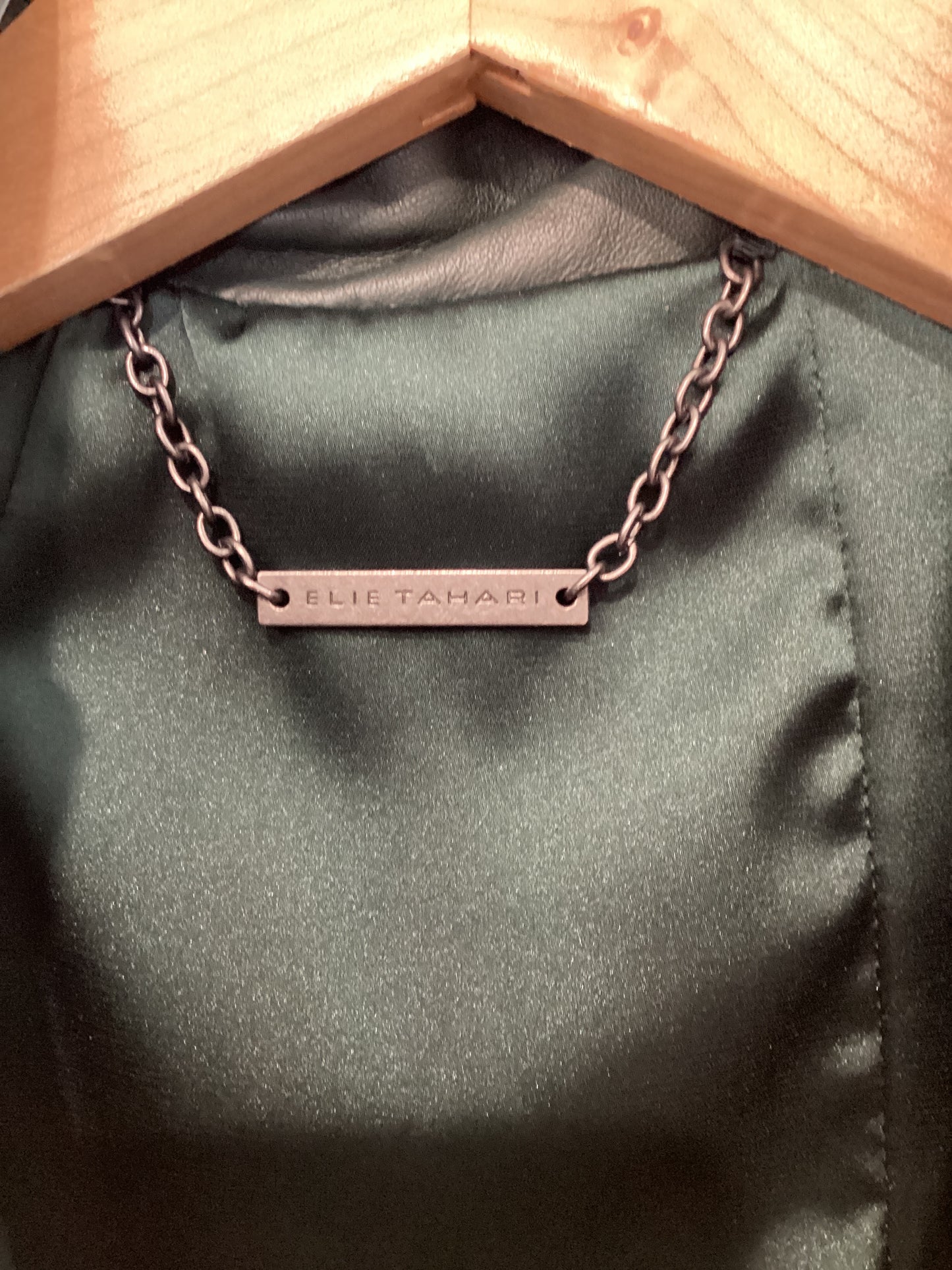 Elie Tahari Size S Green Leather