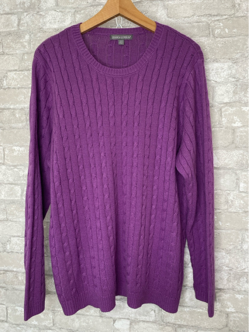 Jessica London Size L Purple Sweater