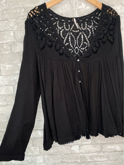 Free People Size M Black Misc. Tops