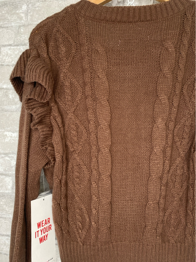 Celebrity Pink Size L Brown Sweater