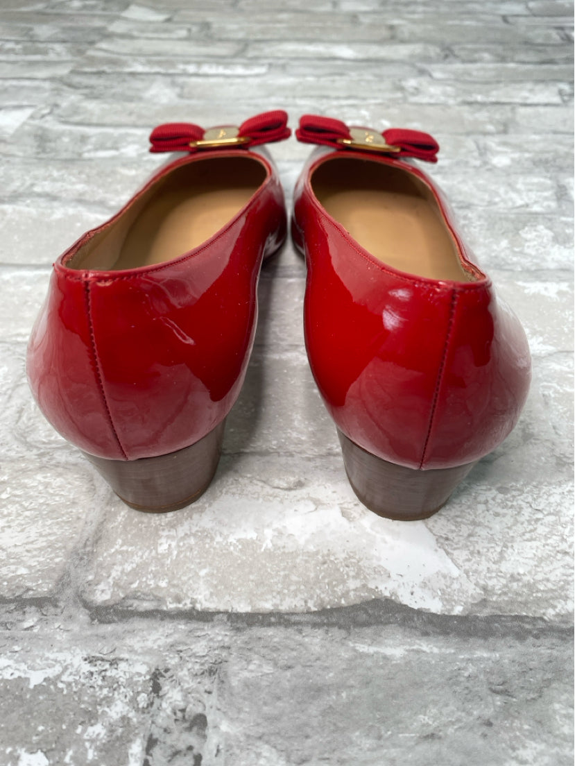 Salvatore Ferragamo Size 7.5 Red Pumps