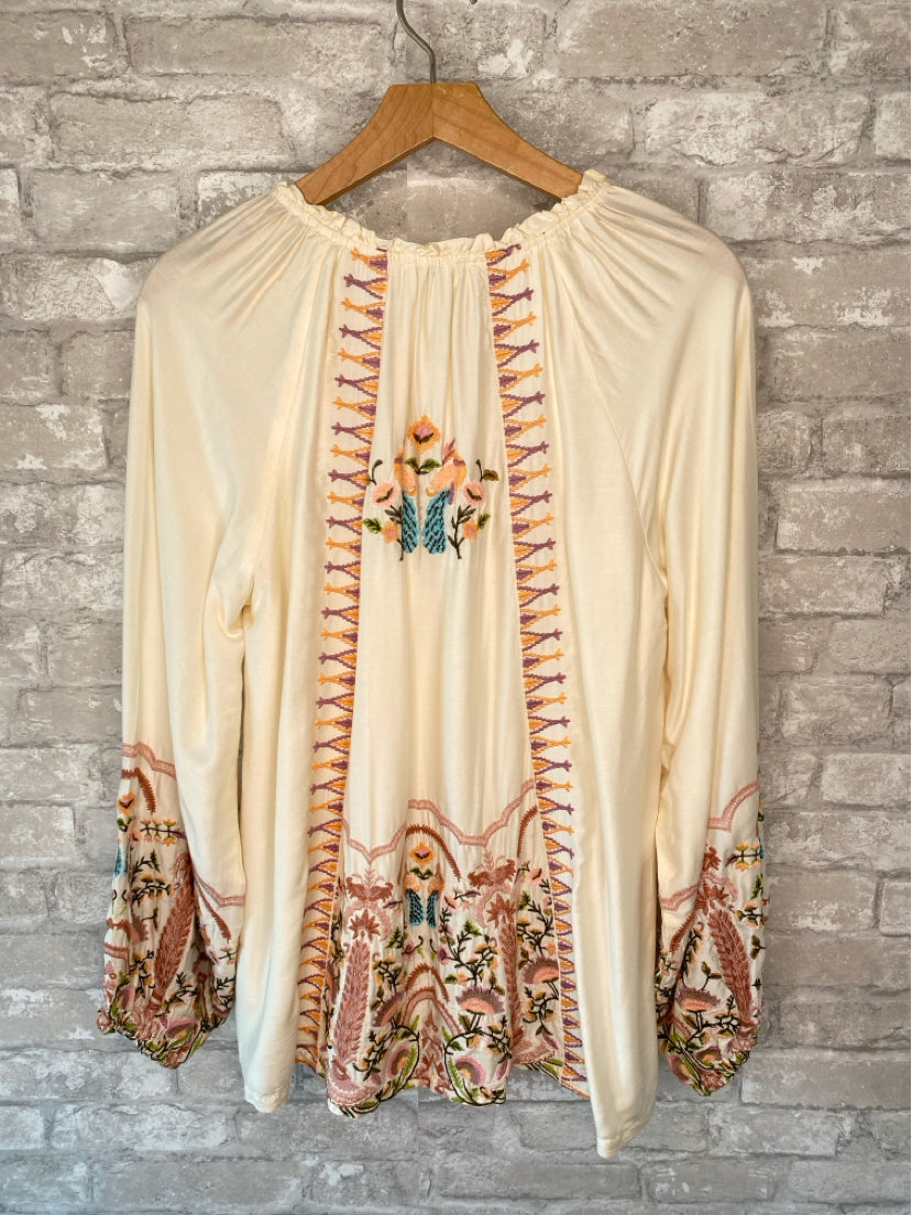 Sundance Size XS Cream/Multi Blouse