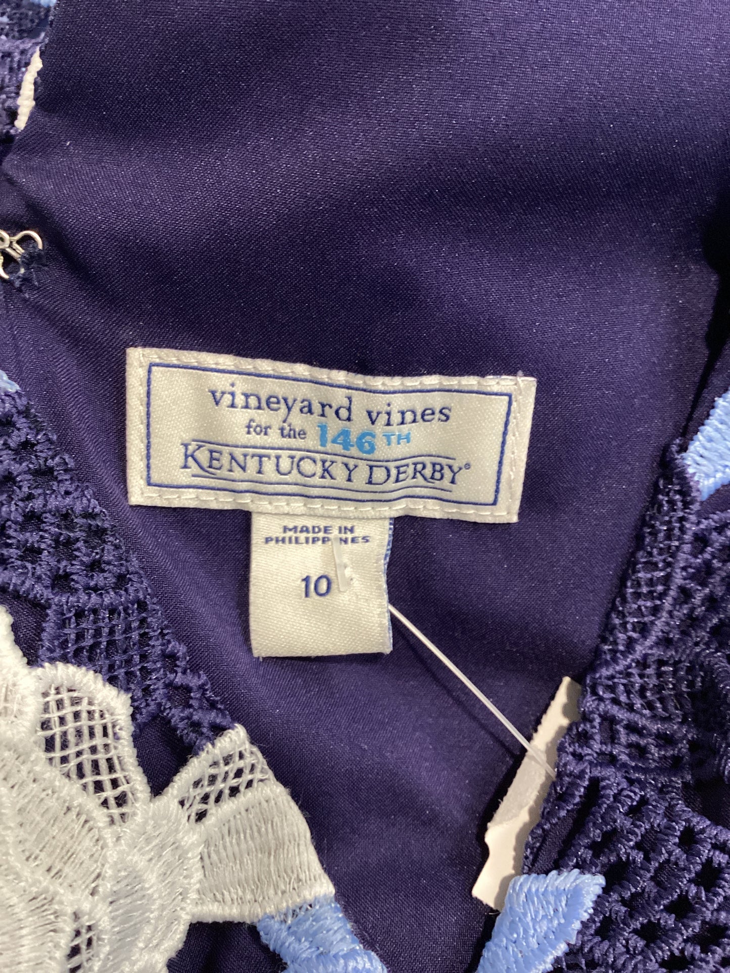Vineyard Vines Size M/10 Blue/White Dress