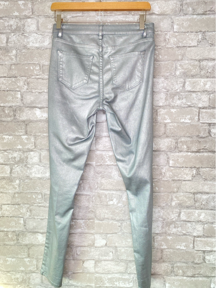 Elie Tahari Size XS/26 Silver Pants