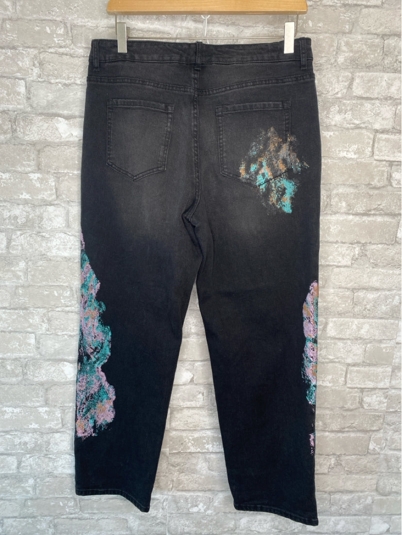 LOGO Lori Goldstein Size M/10 Black Jeans