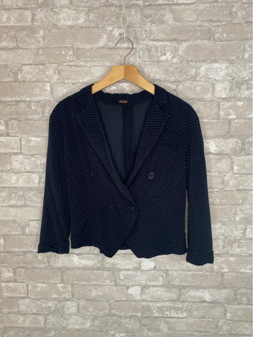 Free People Size XS Navy/white Blazer